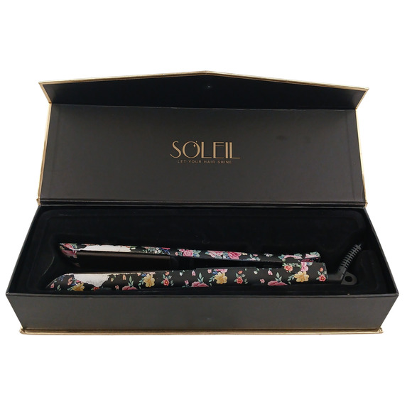 Soleil Professional Flat Iron Rose Ceramic Magnetized Plates Hair Straighter - Picture 1 of 10